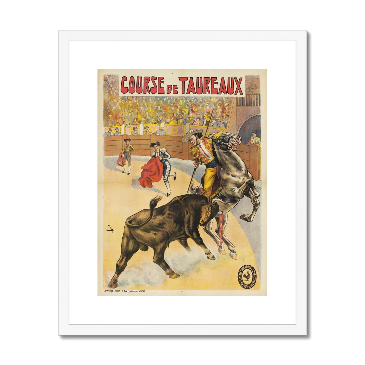 Course de Taureaux à Séville | 1907 Framed & Mounted Print