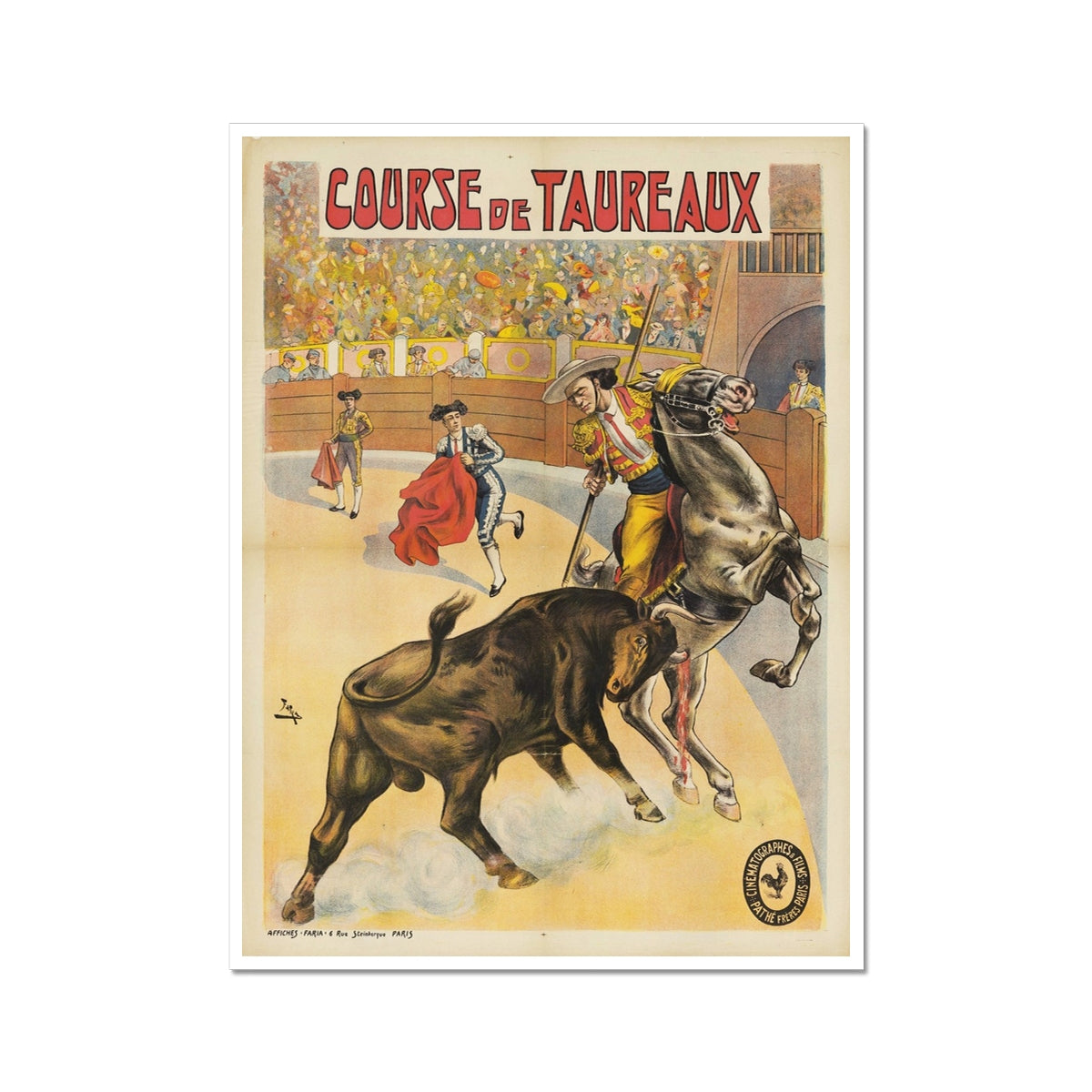 Course de Taureaux à Séville | 1907 Fine Art Print