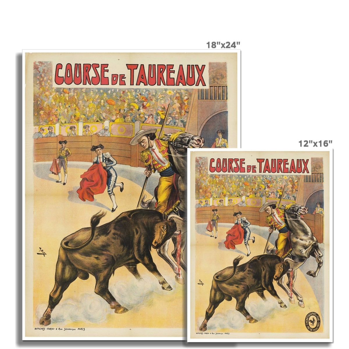 Course de Taureaux à Séville | 1907 Fine Art Print