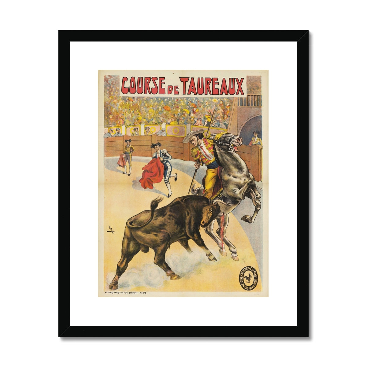 Course de Taureaux à Séville | 1907 Framed & Mounted Print